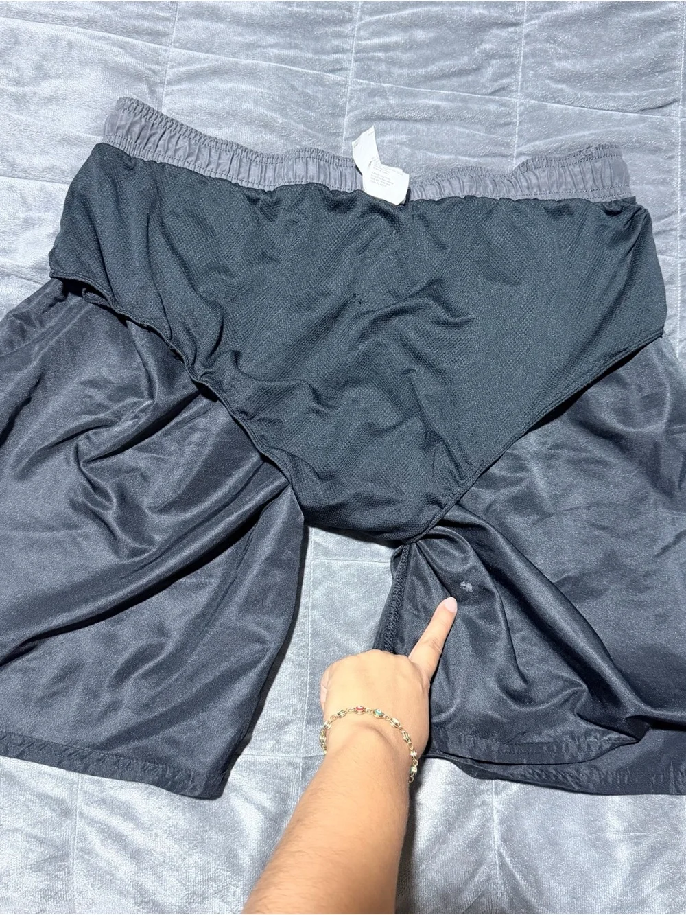 Nike Swim Men’s XL Black Logo Swim Trunks Lined Drawstring Shorts